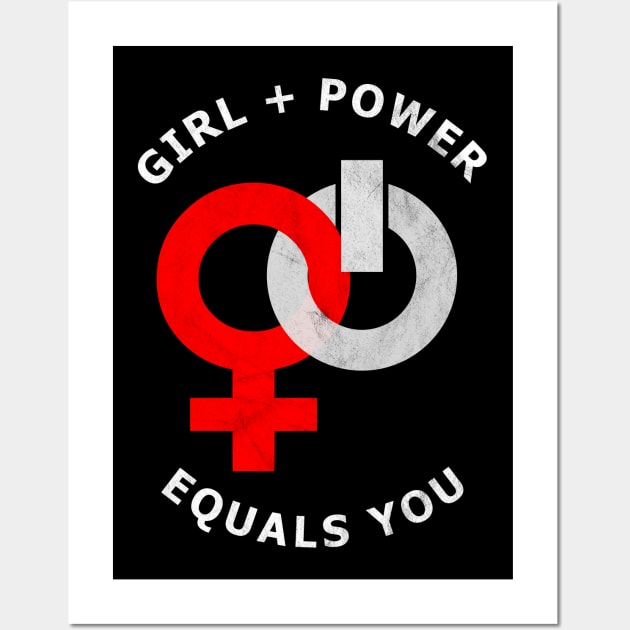 Girl Plus Power is You! Wall Art by orbitaledge